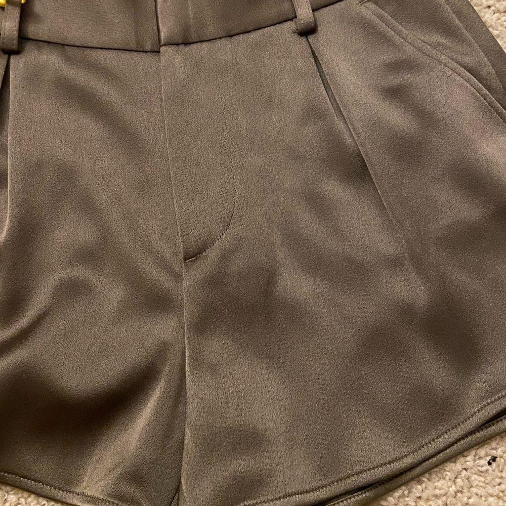 Alice + Olivia High Waist Brown Shorts - Picture 4 of 4